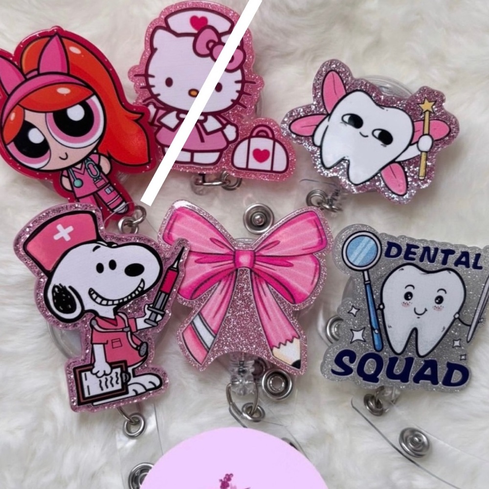 Cartoon character badge reels